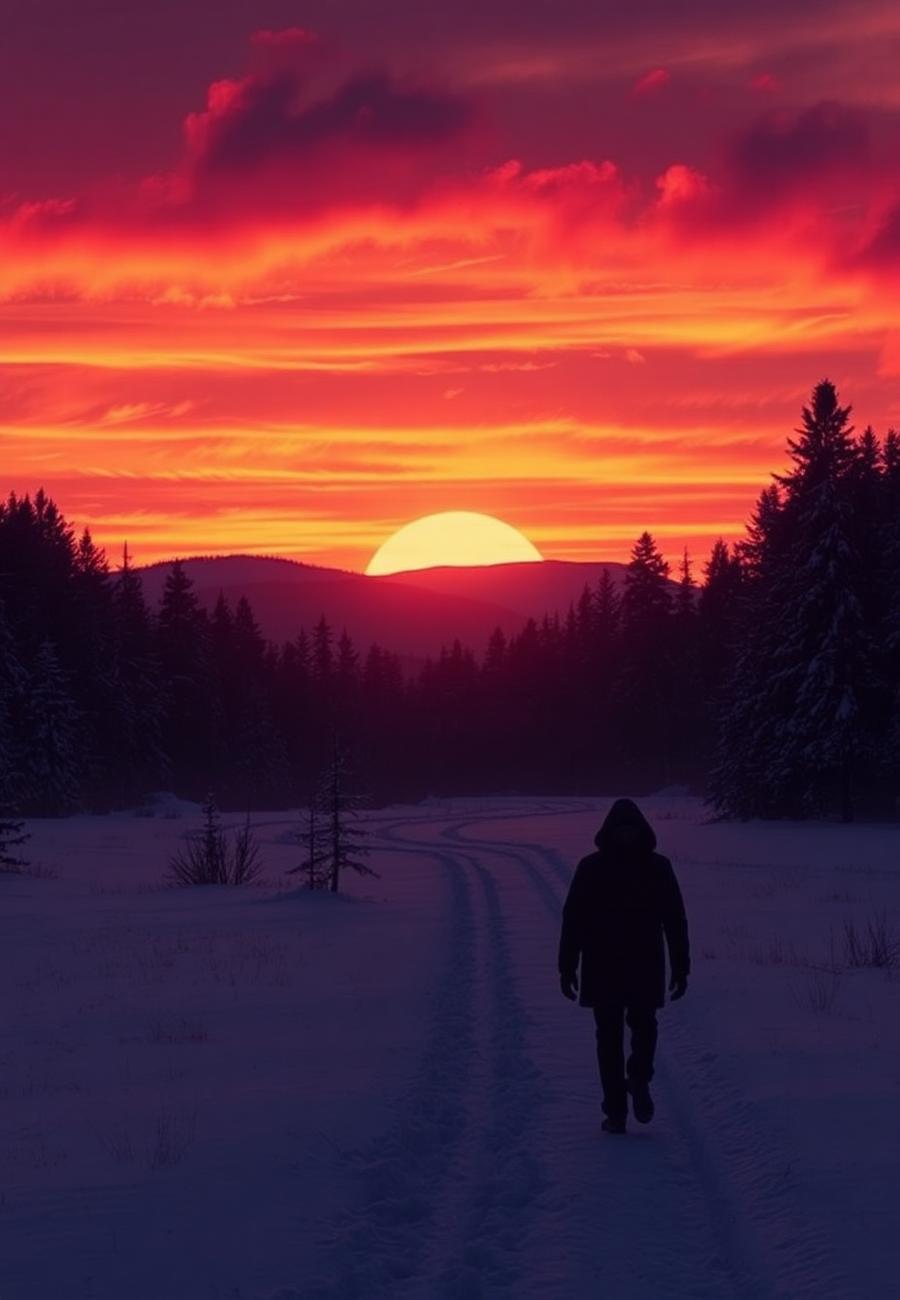 SUNSET IN THE NORTH — poster